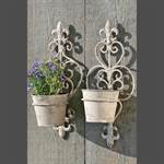 Set of 2 wall flower pot holder "HERBAL" garden decoration