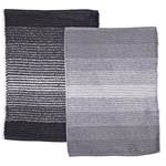 Bath mat "WELLNESS" | striped, ~ 19.5"x31.5" | rug