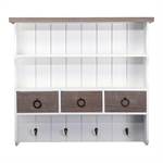 Country style kitchen shelf "INGRID" | 3 drawers, 4 hooks | wall rack