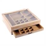 Collection / jewelry box | nature wood, 15.5x14.5" | vintage, wood