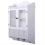 Country style wall cabinet "LOTTA" | white, glass door | shabby chic