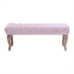Upholstered baroque bench "CHARLOTTE" | pink, 39" | seating bench
