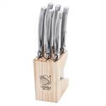 LAGUIOLE Steak knife set CHIARO | 6 knives, stainless steel, silvery