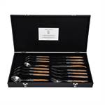 LAGUIOLE cutlery set "LUXIVIO" | stainless steel, olive wood | 16 pcs