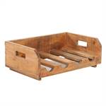 Wine rack "BUILDER" | recycled wood, 18x12x6" | stackable rack