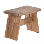 Footstool "SCHEMEL" | recycled wood, nature brown | seating stool