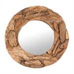 Round mirror "TEAK 60" | Teak wood, Ø 60 cm | wall mirror