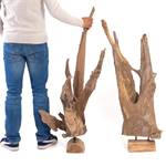 Teakwood sculpture "ROOTS 80" | rustic teak wood | decoration statue