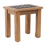 Seating stool "TUBE" | recycled wood & tire material | side table