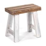 Seating stool "RUSTIC" | 41x42x24cm (HxWxD), recycled wood | chair