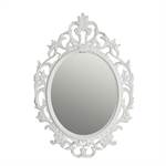 Baroque wall mirror "TITUS" | white 84x59 cm | decoration frame