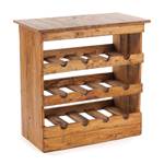 Wine rack "RUSTIQUE" | 70x70x38 cm, recycled wood | bottle holder