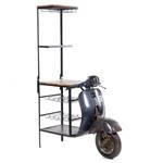 Minibar console "VINTAGE SCOOTER BAR" | blue | counter