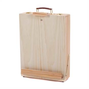 Portable wooden box sketch easel for artists with storage space