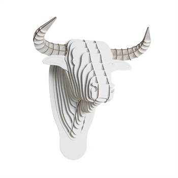 3D &quot;CARDBOARD SAFARI&quot; wall mounted head trophy white large