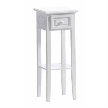 Telephone table &quot;COTTAGE STYLE&quot; | white, wood | with drawer, vintage