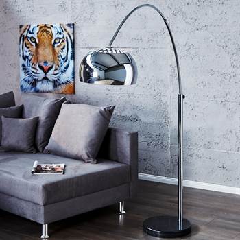 HUGE BIG BOW CHROM DESIGN ARC LAMP floorlamp light silver