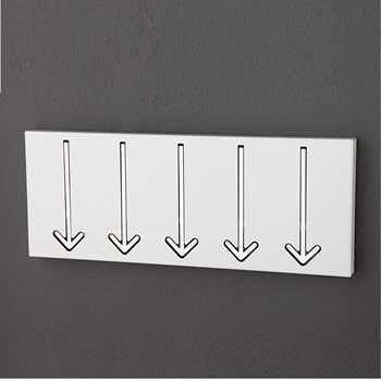 FANCY WARDROBE &quot;POINTER&quot; coat rack with 5 hooks white
