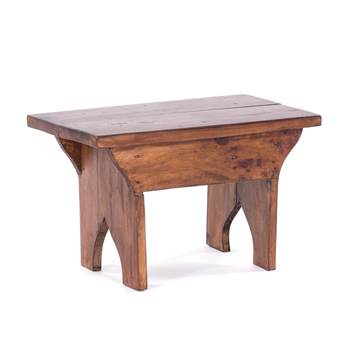 Footstool &quot;BRUSCO&quot; | recycled wood, 25x39 cm (HxW) | wooden stool
