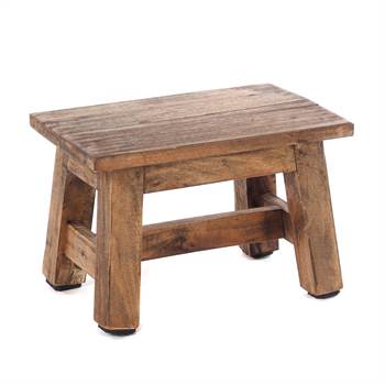 Footstool &quot;MONTE&quot; | recycled wood, 30x21 cm (WxH) | wooden stool