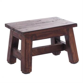 Footstool &quot;MONTE&quot; | recycled wood, 30x21 cm (WxH) | wooden stool