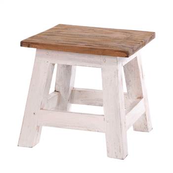 Footstool &quot;PALO&quot; | 27,5x26x26 cm (HxWxD), mahogany | wooden stool
