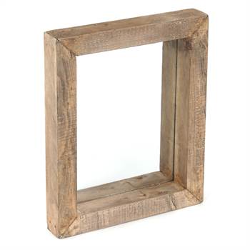 Wall mirror &quot;RUSTIQUE&quot; | 50x40 cm, recycled wood | wooden mirror
