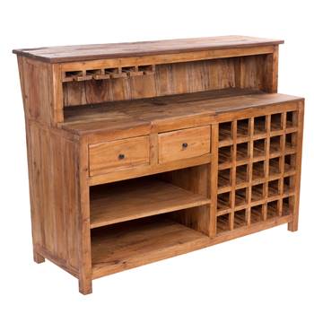 Bar cabinet &quot;PUREWOOD&quot; | 150x110x55 cm | wooden cupboard