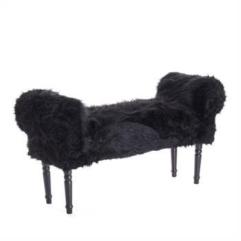 Design seating bench &quot;WOLF&quot; | 39.5&quot;, upholstered | vanity bench