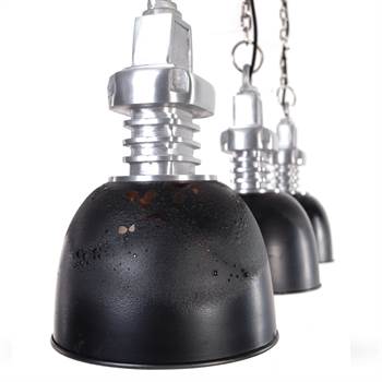 Design Hanging lamp &quot;REYKJAV&#205;K&quot; | black silver, 40&quot;, 3xE27