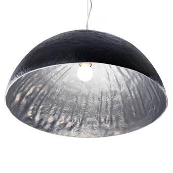 Drop-Light &quot;MOONRISE&quot; | glass fiber, black/silver | ceiling light