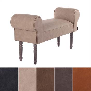 Design seating bench &quot;VINTAGE&quot; | 39.5&quot;, upholstered | vanity bench