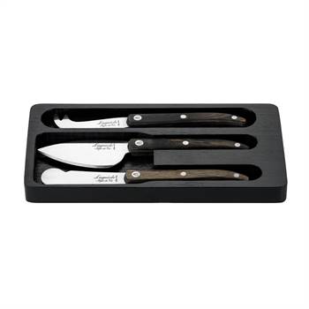 LAGUIOLE cheese knife set &quot;LUXOLEO&quot; | stainless steel &amp; pakkawood