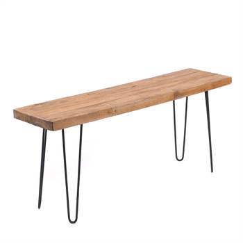 Solid seating bench &quot;PLANK&quot; | 47x20x12&quot;, recycled wood | chair