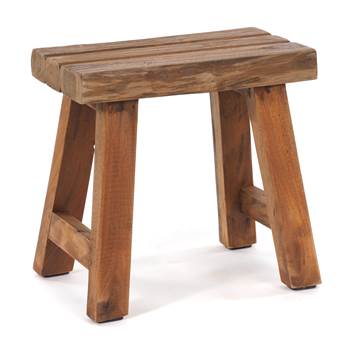 Seating stool &quot;RUSTIC&quot; | 16x16.5x9.5&quot;, recycled wood | wooden chair