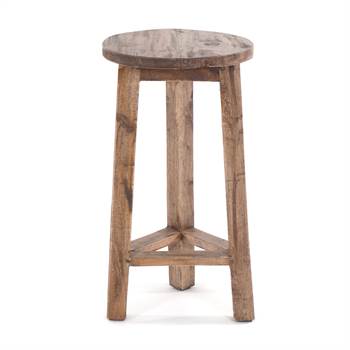 Wooden stool &quot;LOG&quot; | natural brown, 20x10.5&quot; | decoration stool
