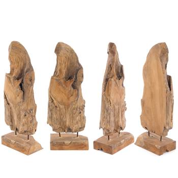 Teakwood sculpture &quot;ROOTS 80&quot; | rustic teak wood | decoration statue