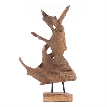 Driftwood sculpture &quot;ROOTS 40&quot; | Teak wood, 40 cm | decoration statue