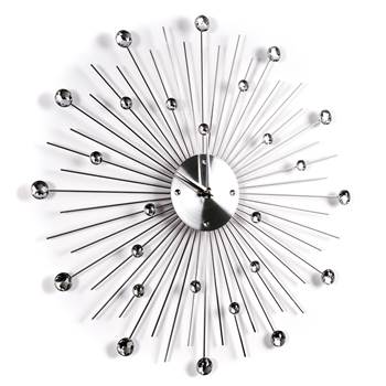 Wall clock &quot;GLITTERING DIAMOND&quot; | &#216; 50 cm, stainless steel