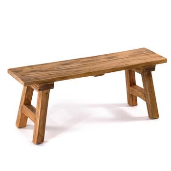 Bench &quot;LOG HOUSE 90&quot; | mahogany, 90x37cm(WxH) | wooden bench