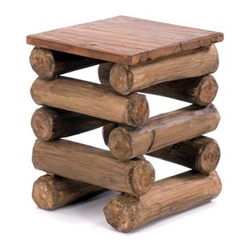 Stool &quot;BLOCK 38&quot; | 30x30x39cm (WxDxH), recycled teak wood | seating