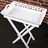 Butler tray stand "COUNTRY STYLE" | 24.5", wood, white washed Pic:3