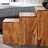 Rustic table set "MADEIRA" 3 pcs sidetable made sheesham wood Pic:4