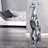 Big sculpture "GREYHOUND" | silver, 7.5x27.5x8.5", aluminium | dog