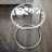 Design coffee table "GALANO" glass table silver round Ø 15.5" Pic:2