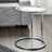 Design coffee table "GALANO" glass table silver round Ø 15.5" Pic:3