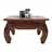Design coffee table "MAHOGANY" sidetable massive mahogany 23.5" brown Pic:1