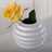 Artful set of vases "ROMA" 3 pcs flower vase porcelain white Pic:2