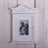 Wall key cabinet "LINA" | white, with picture frame | shabby shic Pic:1