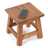 Footstool "PALO" | 27,5x26x26 cm (HxWxD), mahogany | wooden stool Pic:5